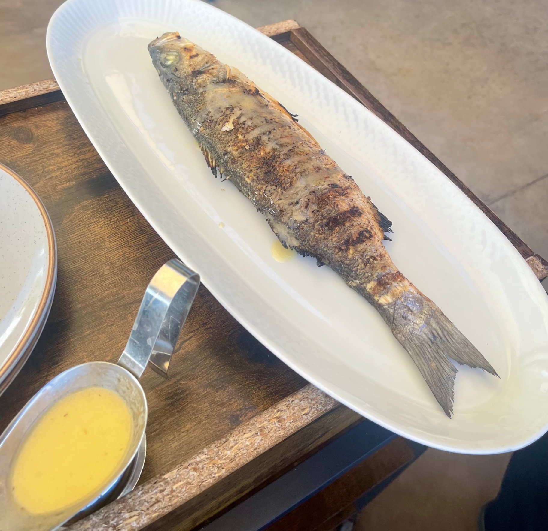Freshly grilled fish, Cretan-style