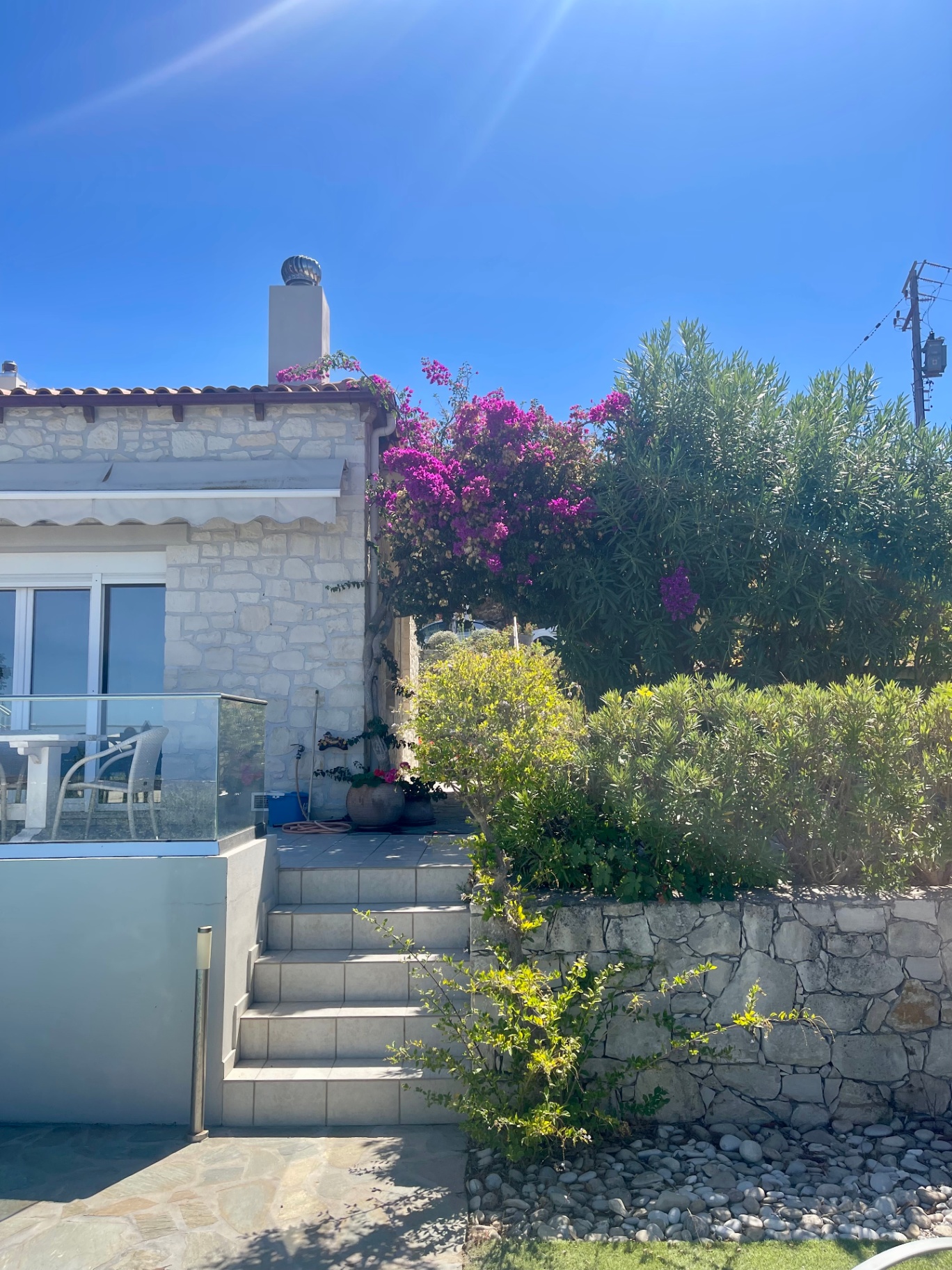 Bougainvillea in bloom at Villa Olympia