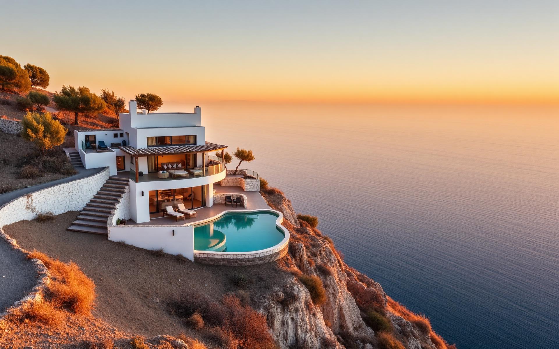 Villa Olympia in Agia Triada, Rethymno with private pool and sea view